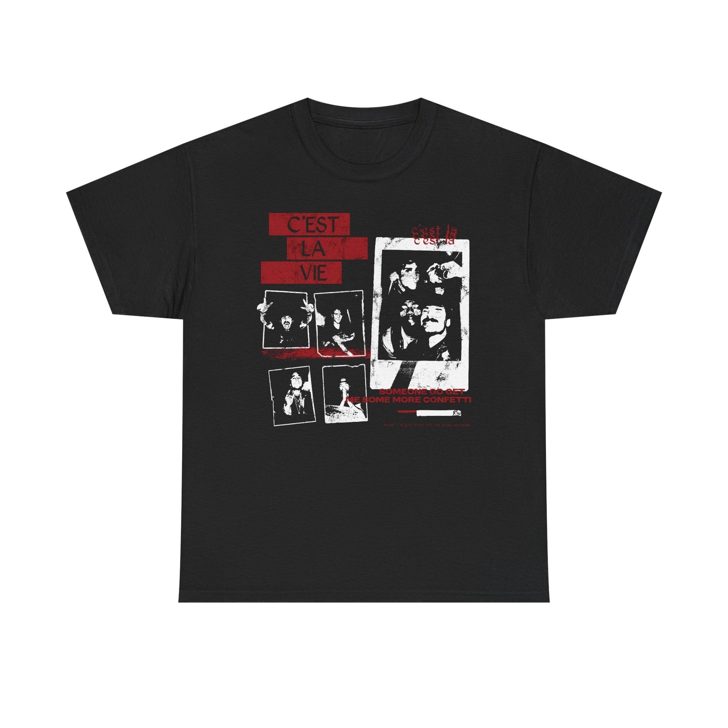 C’est la Vie Tee in black