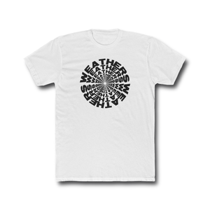 Weathers Pinwheel Logo T-Shirt in White - SALE - VERY LOW STOCK