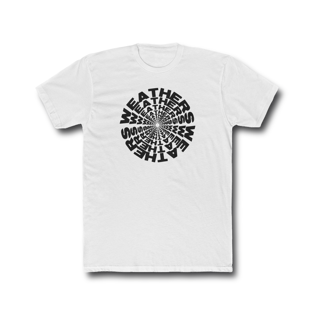 Weathers Pinwheel Logo T-Shirt in White - SALE - VERY LOW STOCK